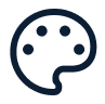 Palette Streamline Outlined Line - Material Symbols (1)
